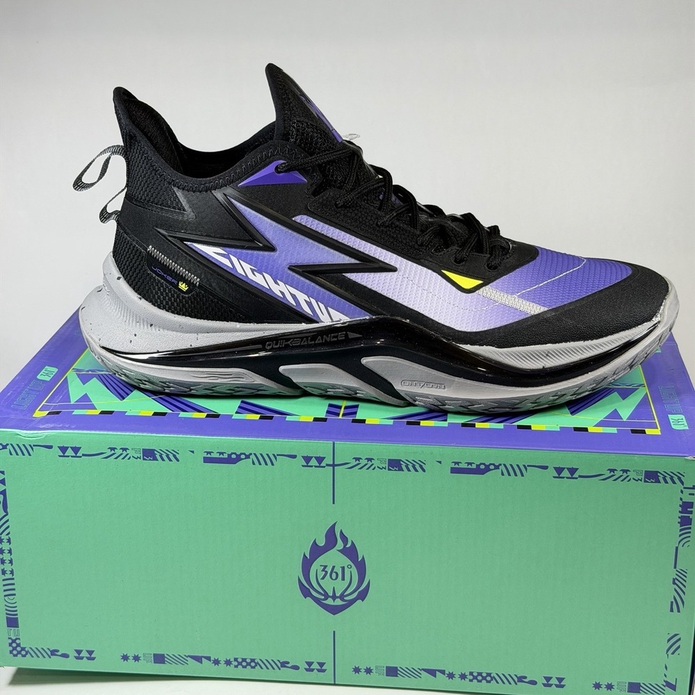 361 Degrees Size-10 Mens Light UP PE Joker Basketball Shoes C2441-0909
